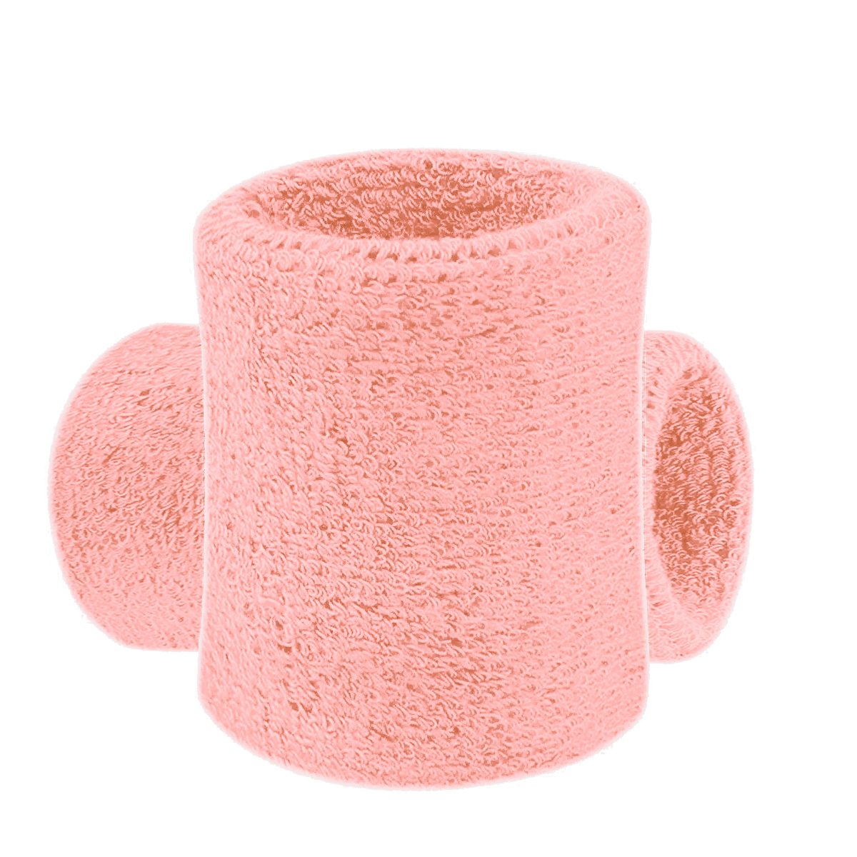 munequeras deportiva felpa rosax2